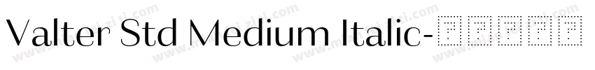 Valter Std Medium Italic字体转换